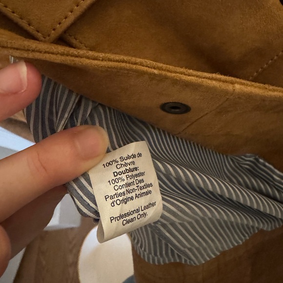 Madewell Tan Suede Jacket Size Small - Picture 5 of 5